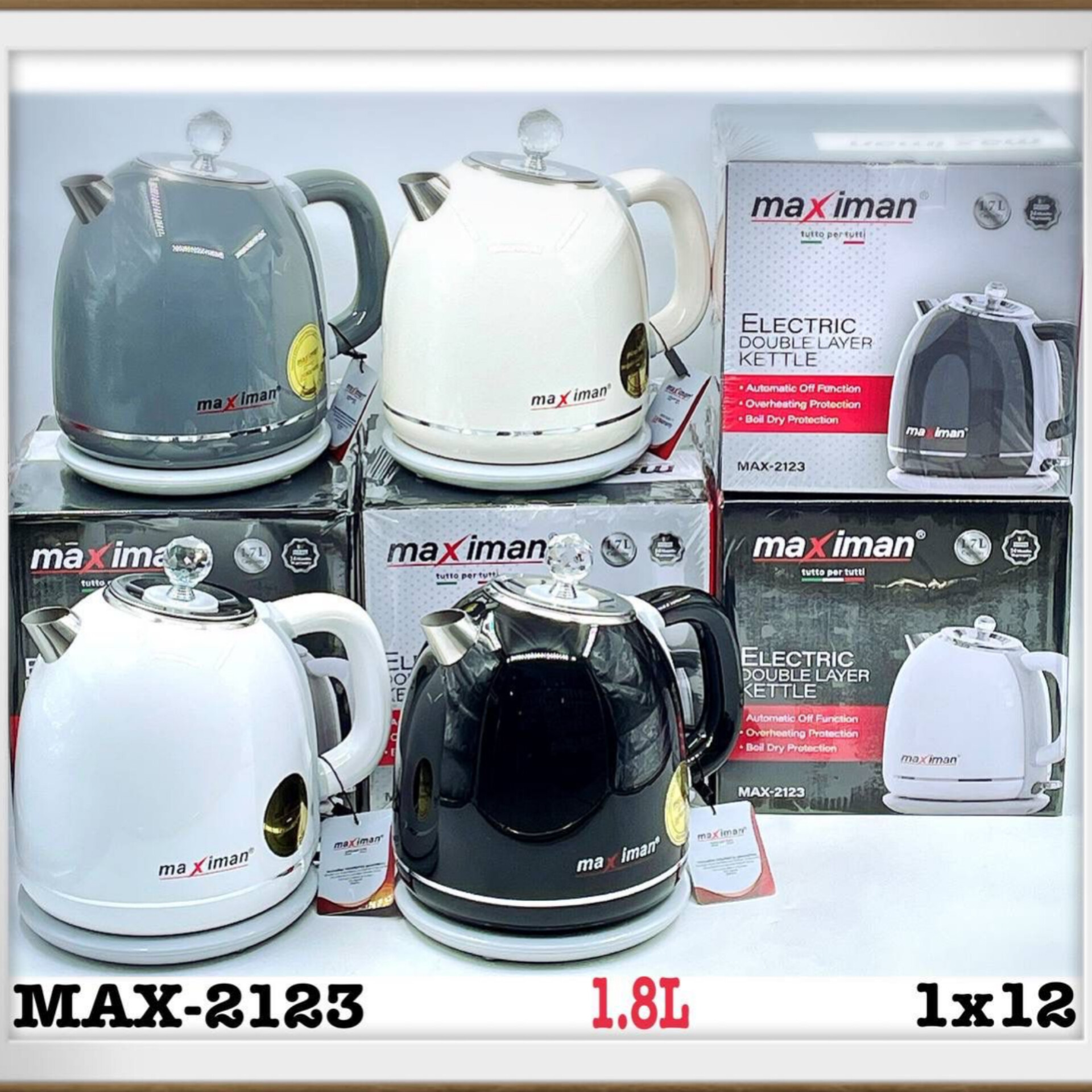 کتری برقی مکسمیان استیل max_2123