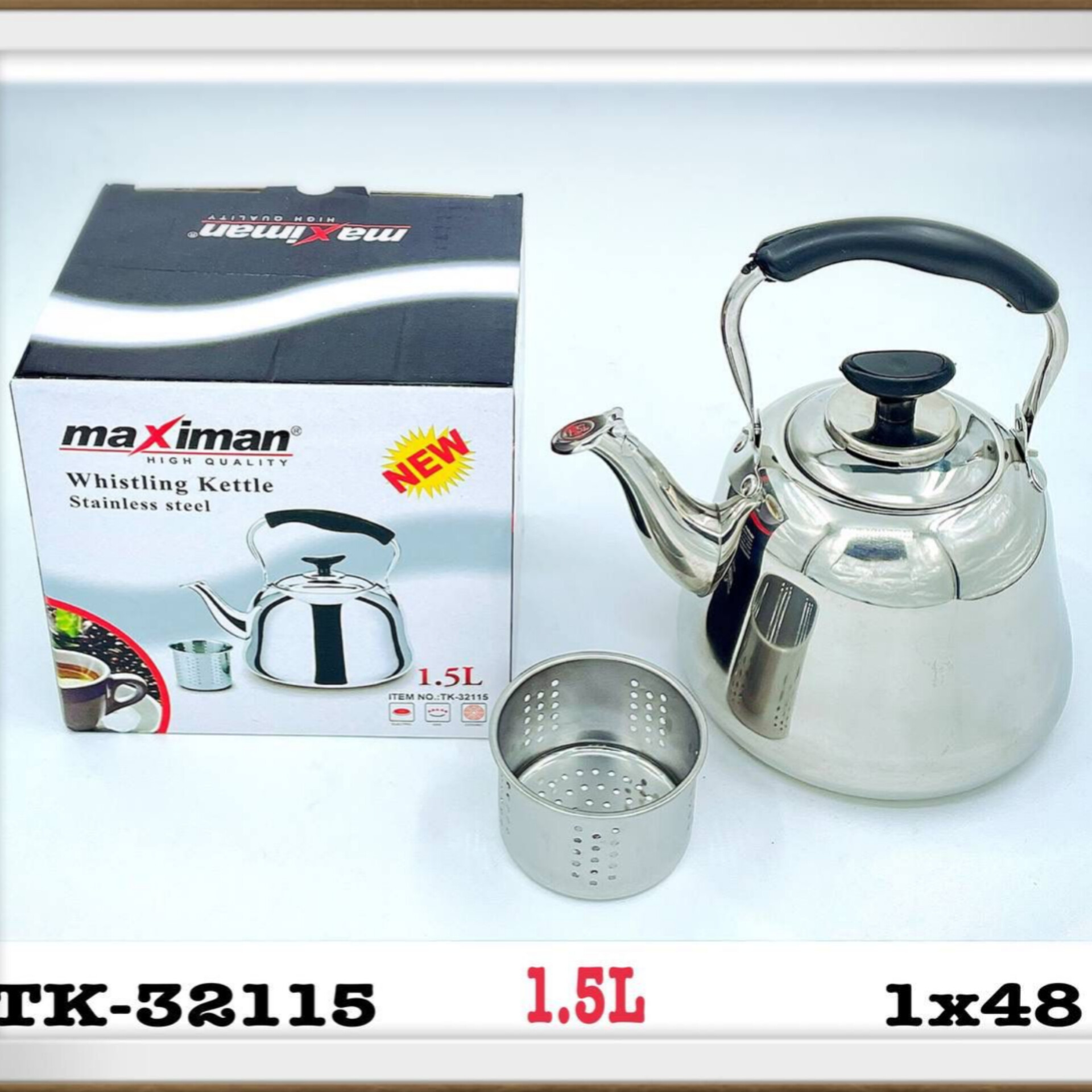 کتری استیل 1.5لیتری مکسیمان TK_32115