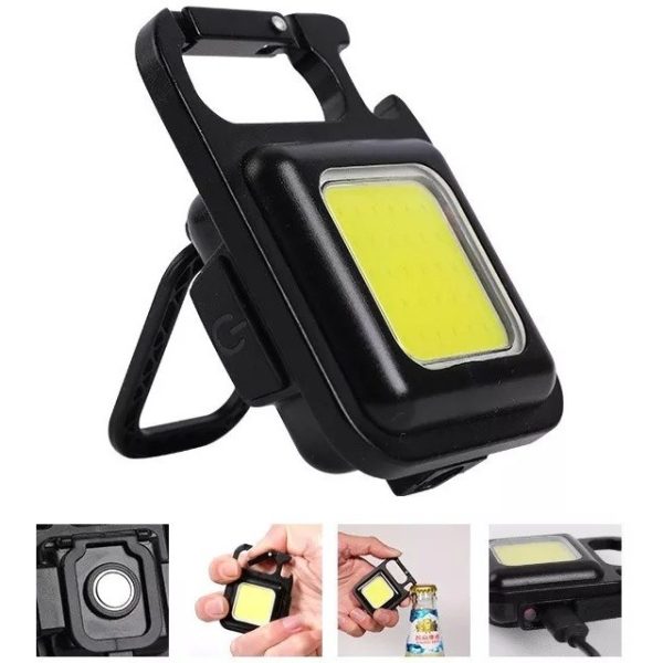 چراغ قوه آهنربایی شارژی COB چندکاره (جاسوئیچی)